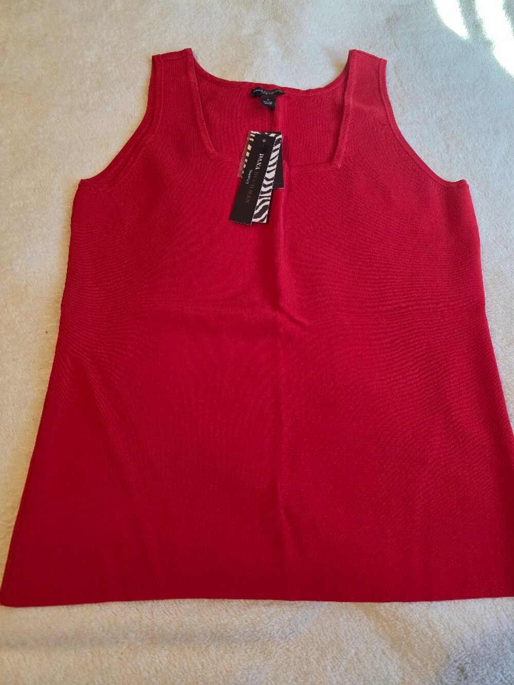 Dana Buchman Signature Stretchy Square neck Tank Top